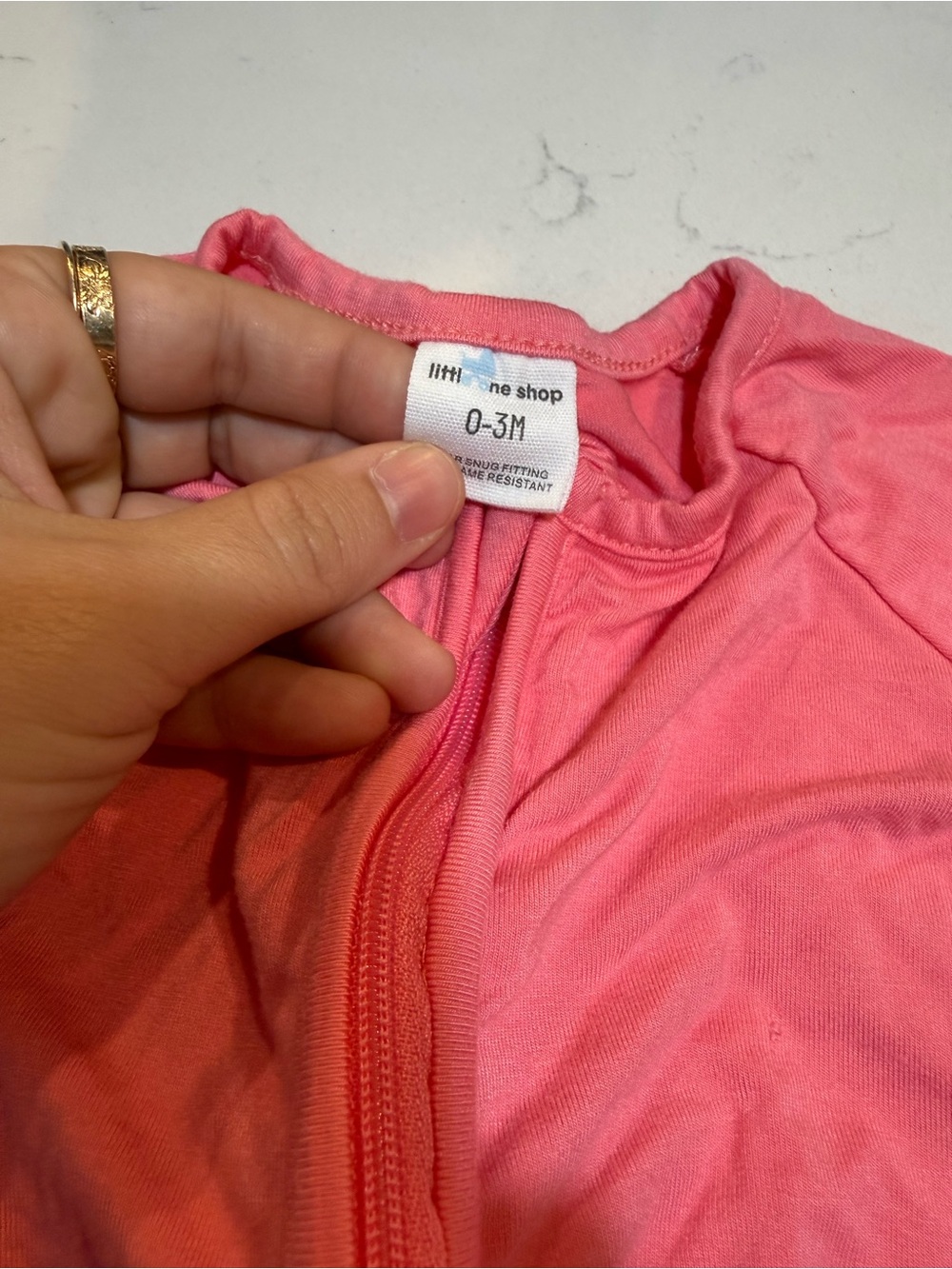 Little One Shop Pink Bamboo Zip-Front Pajamas